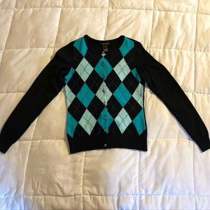 💚 NY. & CO. Argyle Button Up Sweater XS